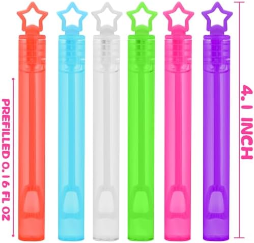 200 Pcs 20 Colors Mini Star Bubble Wand Bulk in Gift Box, Neon Bubbles Party Favors For Kids, Classroom Giveaways, Goody Bags Stuffer, Carnival Prizes Toy, Birthday Treats, Party Supplies for Toddlers