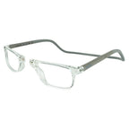 Clic Magnetic Reading Glasses for Men or Women, Soft Foldable Band, Computer Readers, Nashi (S-XL, Clear, 1.75 Magnification)
