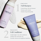 VIRTUE Full Volumizing Conditioner Thickens Hair Safe for All Types Sulfate Free Color