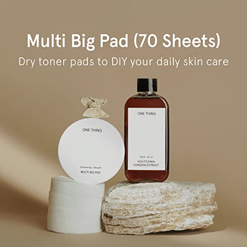 Big Pad Line up (ONE THING Multi Big Pads 70 PCS | DIY Dry Toner Pads, Large Size Exfoliating Soft Lightweight Cotton Face Rounds | Daily Travel Size Refill No Lint Double Sided | Korean Skin Care)