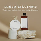 Big Pad Line up (ONE THING Multi Big Pads 70 PCS | DIY Dry Toner Pads, Large Size Exfoliating Soft Lightweight Cotton Face Rounds | Daily Travel Size Refill No Lint Double Sided | Korean Skin Care)