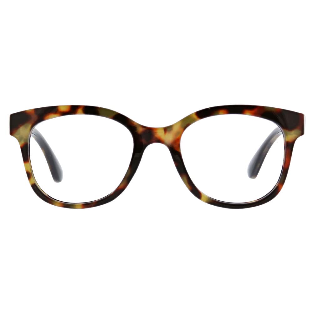 Peepers by PeeperSpecs Women's Grandview Soft Square Blue Light Blocking Reading Glasses, Tortoise, 50 + 1.75