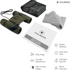Small Binoculars for Adults and Kids | Cruise Ship Essentials Camping Bird Watching Travel Hiking Accessories Alaska Costa Rica Must Haves Packing List High Powered Mini Compact VULNESS (Camo, 8X21)