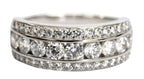 Drizzle Jewels 3Ct Round Cut Lab Created Diamond Half Eternity Band, 14k White Gold Finish (White, 6)