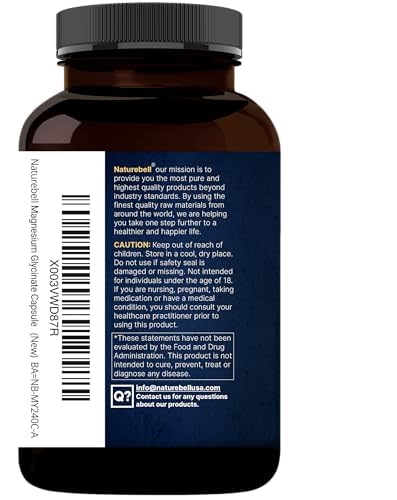 Pure Magnesium Glycinate 500mg with Fat Soluble Vitamin C, 480 Veggie Capsules (2 Pack) – 100% Chelated & Purified – 3rd Party Tested, Filler Free, Vegan Friendly, Non-GMO