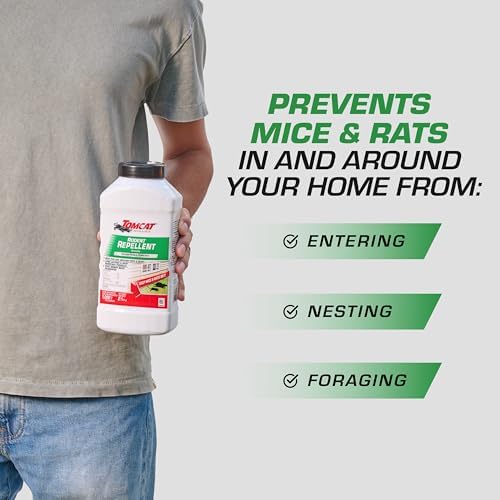 Tomcat Repellents Rodent Repellent Granules, For Outdoor Mouse and Rat Prevention, 2 lb.