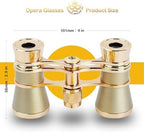 Opera Glasses,3X25 Theater Binoculars with Foldable and Extendable Handle,Mini Binocular Compact Lightweight,Portable Theater Glasses for Adults Kids Women in Musical Concert