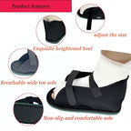 Adjustable plaster shoes postoperative shoes, medical walking shoes with Magic sticker, suitable for foot sprains, ankle fractures, toes, suitable for left and right feet(XL)