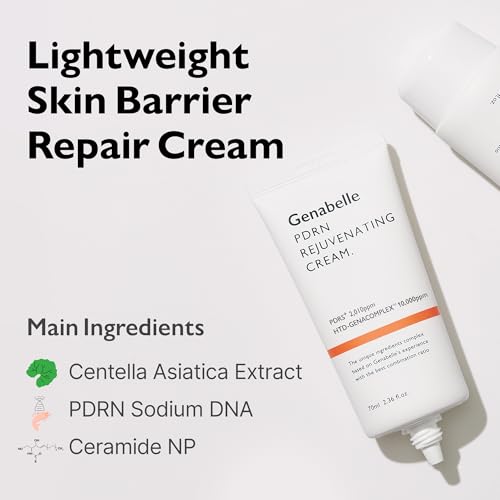 PDRN Rejuvenating Cream - Lightweight Moisturizer with Original PDRN, CICA, Hyaluronic Acid - Nourishing, Hydrating, and Soothing Formula - 2.36 fl.oz