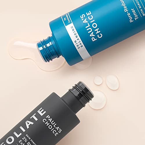 Paula's Choice 2% BHA Liquid Exfoliant & SKIN BALANCING Toner, Minimizes Clogged, Enlarged Pores with Salicylic Acid & Niacinamide, for Combination & Oily Skin, Fragrance-Free & Paraben-Free, Set of 2