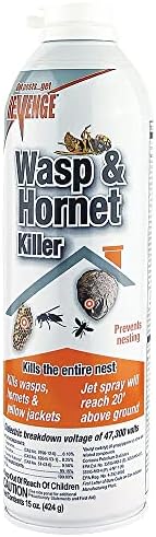 REVENGE Wasp & Hornet Killer Aerosol, 15 oz Ready-to-Use Spray for Wasps, Hornets and Yellow Jackets, Kills Entire Nest