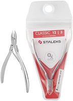 Staleks Pro Classic Series 12 Cuticle Nippers 1/4 Jaw 0.12 Inch (3mm) Manicure Tool Professional Home Salon Use NC-12-3
