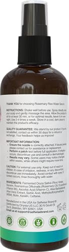 Rosemary Oil and Rice Water Hair Growth Spray - Serum with Biotin, Keratin, Caffeine, Vitamins C & B5 for Hair Mask, Hair Care, Scalp Treatment, Thickening Dry Damaged Hair for Women & Men 12oz