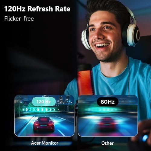 acer KB272 G0bi 27" IPS Full HD (1920 x 1080) Gaming Office Monitor | Adaptive-Sync Support (FreeSync Compatible) | Up to 120Hz Refresh | 1ms (VRB) | sRGB 99% | Tilt | HDMI & VGA Ports