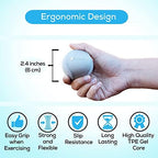 Serenilite Stress Balls for Adults, Hand Therapy Exercise, 6.0cm Stress Ball Bundle, Squeeze Balls for Hand Therapy, Hand Grip Strengthener, Soft, Medium & Hard (Light Blue, Light Purple & Light Red)