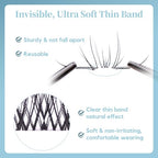 GAQQI Lash Clusters Manga Eyelash Clusters 10-14mm Wet Look Spiky Cluster Lashes 120PCS, Cluster Eyelash Extensions C Curl, Invisible Band Ultra-thin & Soft Clear Band False Lashes (HEROINE)