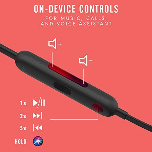 Beats Flex Wireless Earbuds - Apple W1 Headphone Chip, Magnetic Earphones, Class 1 Bluetooth, 12 Hours of Listening Time, Built-in Microphone - Black