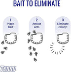 TERRO T334SR Indoor Multi-Surface Liquid Ant Bait and Ant Killer - 8 Discreet Bait Stations - Kills Common Household Ants