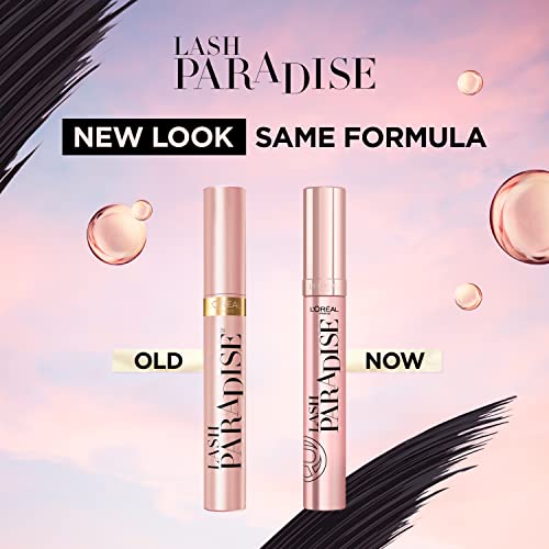 L’Oréal Paris Makeup Lash Paradise Mascara, Voluptuous Volume, Intense Length, Feathery Soft Full Lashes, No Flaking, No Smudging, No Clumping, Black, 0.25 Fl Oz (Pack of 1) Packaging May Vary
