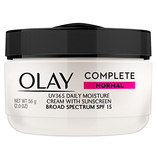 Olay Face Moisturizer Complete All Day UV Moisture Cream with Sunscreen SPF 15, Normal Skin, 2 Fl Oz (Pack of 3)