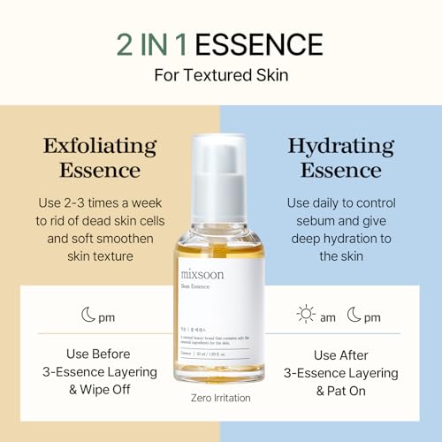 mixsoon Bean Essence Exfoliating Hydrating Korean Skin Care Glass skin Hyaluronic Acid Serum