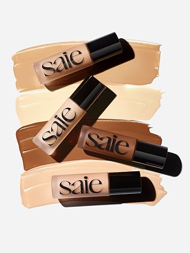 Saie Glowy Super Skin Tint Liquid Foundation - Hydrating Serum Foundation with Lightweight, Medium Coverage - Formulated with Hyaluronic Acid to Hydrate, Brighten and Plump - Shade 20 (1.01 oz)