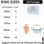 MUCAL Fidget Rings for Anxiety 8pcs Stainless Steel Spinner Ring Anti Anxiety Ring Spinning Moon Star Cool Stress Relieveing Rings for Women Men