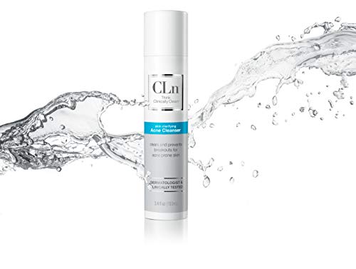 CLn® Acne Cleanser-Facial Cleanser with 0.5% Salicylic Acid to Eliminate Blackheads & Breakouts, Oil-Free & Fragrance-Free, 3.4 fl. oz.