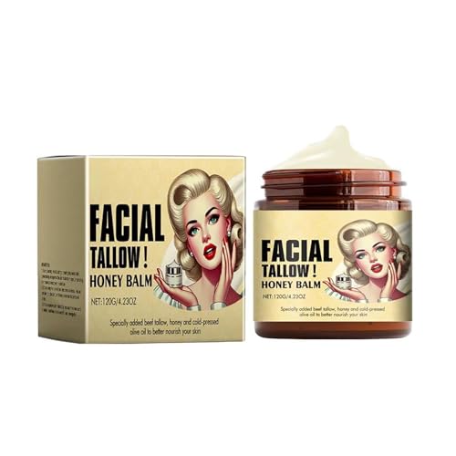 Whipped Beef Tallow & Honey Balm | Grass-Fed, Grass-Finished Organic Tallow Face Moisturizer, Body Lotion & Lip Balm | Unscented Multi-Purpose Balm | 4.23oz (1)