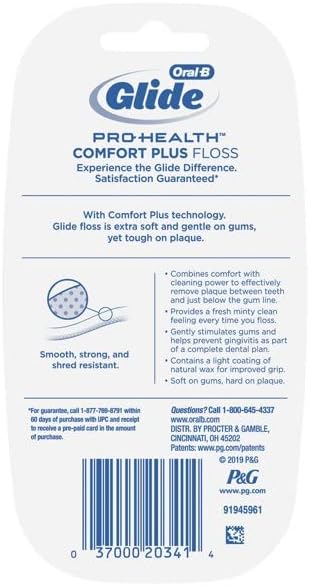 Oral-B Glide Pro-Health Comfort Plus Floss Mint - 43.7 yds., Pack of 4
