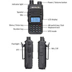 Retevis RT85 2 Way Radios Walkie Talkies Long Range, Walkie Talkies with Speaker Mic, High Power Two Way Radios, Manufacturing, Industrial, Worksite(4 Pack)