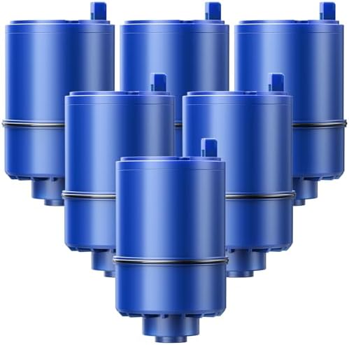 6 Pack Water Filter Replacement Compatible with All PUR®, PUR®PLUS Faucet Filtrat-ion Systems, Pur® RF-9999® Faucet Water Filter, High Efficiency Filtration and 18-Month Value, NSF Certified, Blue