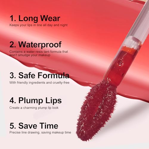 Lip Liner - Lip Stain Peel Off, Long-Lasting Moisturizing Waterproof Lip Stain Transfer-Proof with Matte Finish Stay on All Day (Nude, Pack of 1)