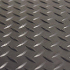 Rubber-Cal Diamond-Plate Rubber Flooring Rolls - 3 mm x 4 ft x 3 ft Rolls - Black