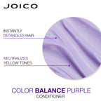 Joico Color Balance Purple Shampoo & Conditioner Set, Eliminate Brassy and Yellow tones, for Cool Blonde or Gray Hair