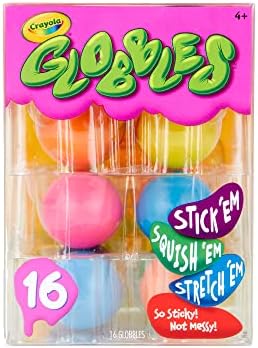 Crayola Globbles Squish Toys (16ct), Sticky Stress Ball for Kids & Adults, Calming Sensory Fidget Toys for Classrooms, Stress Relief Fidget Balls, Back to School Gift