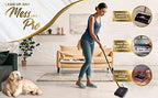 Fuller Brush Electrostatic Carpet & Floor Sweeper with Additional Rubber Rotor - 9" Cleaning Path - Lightweight - Ideal for Crumby & Wet Messes - Works On Carpets & Hard Floor Surfaces (Black)