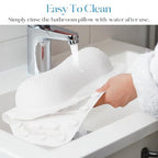 Bath Pillow Luxury Bathtub Pillow, Bath Pillows for Tub Head Neck and Back Support, Non-Slip Soft Silicon Bath Tub Pillow with Strong Suction Cup, Bath Accessories Spa Gifts, White