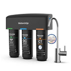 Waterdrop TSB 8 Layer High Capacity Under Sink Water Filter, Reduces PFAS, PFOA/PFOS, Fluoride, Chlorine, Bad Taste & Odor, with Dedicated Faucet, NSF/ANSI 42 Certified Element, USA Tech