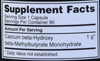 Optimum Nutrition HMB 1000 Caps, 1g of Calcium beta-Hydroxy beta-methylbutyrate per Capsule, 90 Capsules, 30 Servings, (Pack of 2)