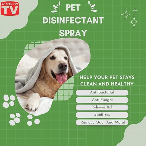 VoilaVe HOCL Spray for Dogs & Cats - Hypochlorous Acid Spray for Pets, Antiseptic Spray - Dog Wound Spray for Skin Irritation, Itch Relief, Infection, Allergy, Rashes - Safe for All Animals - 8 OZ