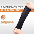 Wostar Black Nitrile Disposable Gloves Medium 8 Mil 100Pcs Latex & Powder-Free Industrial Raised Diamond Texture Black Gloves