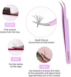 VEYES INC Fiber Tip Eyelash Extension Tweezers Volume J45 Lash Tweezers For Professional Eyelash Extension Tool
