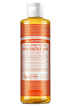 DR. BRONNER'S Castile LIQ SP,OG3,T/Tree 8 OZ 1-EA