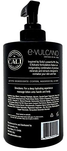 E.Vulcano Body Crème 11.8 Ounces – Body Lotion with Copper, Magnesium, and Zinc - Sicilian Lemons and Volcanic Minerals