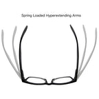 grinderPUNCH High Magnification Power Readers Reading Glasses 1.00-6.00 (Black, 4.5)