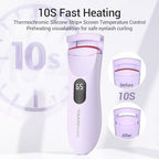 TOUCHBeauty Rechargeable Heated Eyelash Curler with LED Display, Featuring 3-Level Adjustable Temperature for a Natural, Long-Lasting Curl (Up to 24 Hours) AG-2316purple