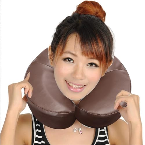 HOINCO Massage Face Cradle Cushion Universal Headrest Face Rest Neck Head Cushion for Massage Chairs Spa Bed(Brown)
