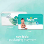 Pampers Baby Wipes Aqua Pure, 99% water-based wipes, Hypoallergenic and Unscented Infant Wipe, 448 Total (8 Flip-Top Packs)
