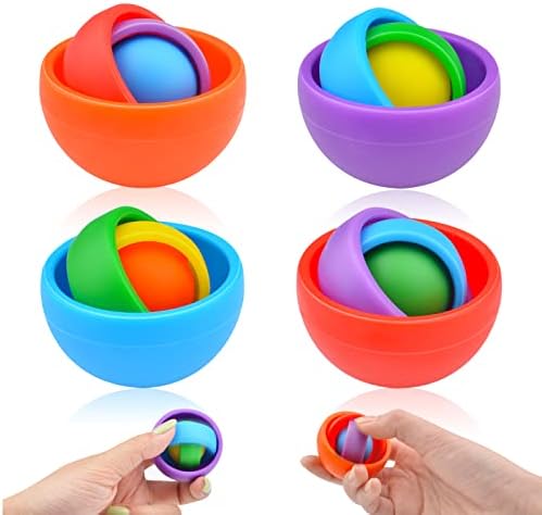 Fidget Toys Adults, 4PC Fidget Spinner Kids Set, Sensory Toys for Teens Ideal Gifts Quiet Cool Gadget for Men Boys Girls, ADHD Autism Stress Relief Finger Tools